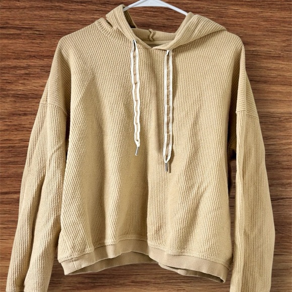aerie Tops - Aerie Tan Hooded Sweater